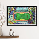 Appalachian Mountaineers Kidd Brewer Stadium Watercolor100, Sport Art Prints Fan Gift, Framed Canvas Prints Wall Art Decor