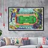 Appalachian Mountaineers Kidd Brewer Stadium Watercolor, Sport Prints Fan Gift, Framed Art Prints Wall Art Decor