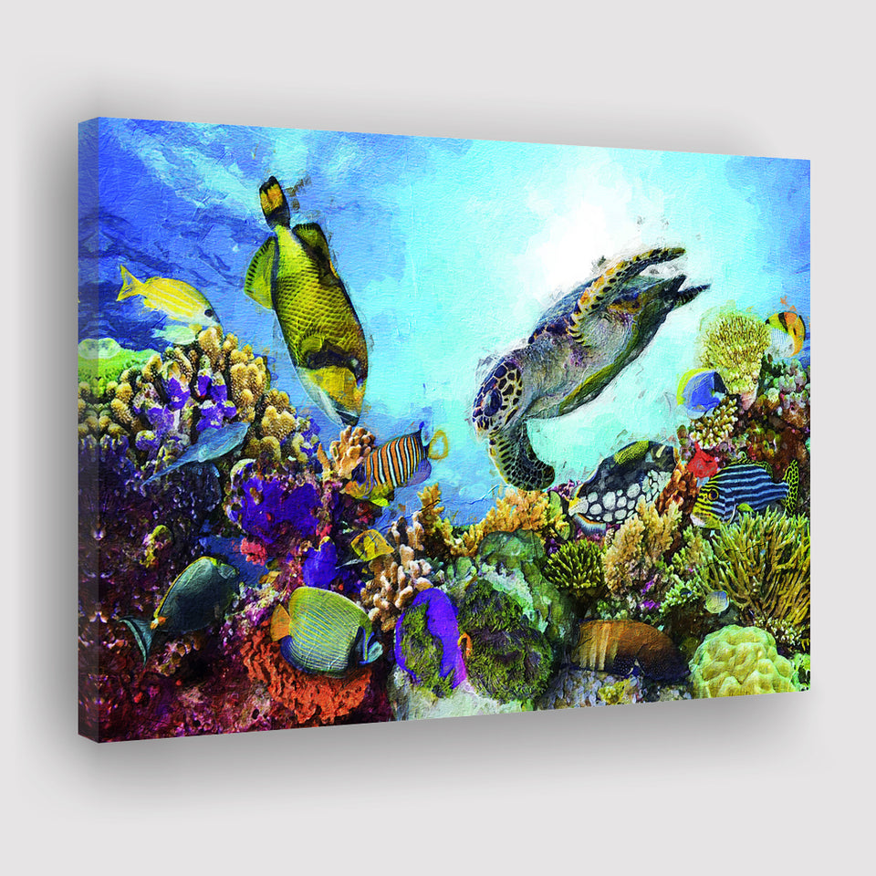 Aquarium Decor for House Underwater Life Canvas Prints Wall Art Decor - Paiting Canvas, Art Prints, Wall Decor, For Sale