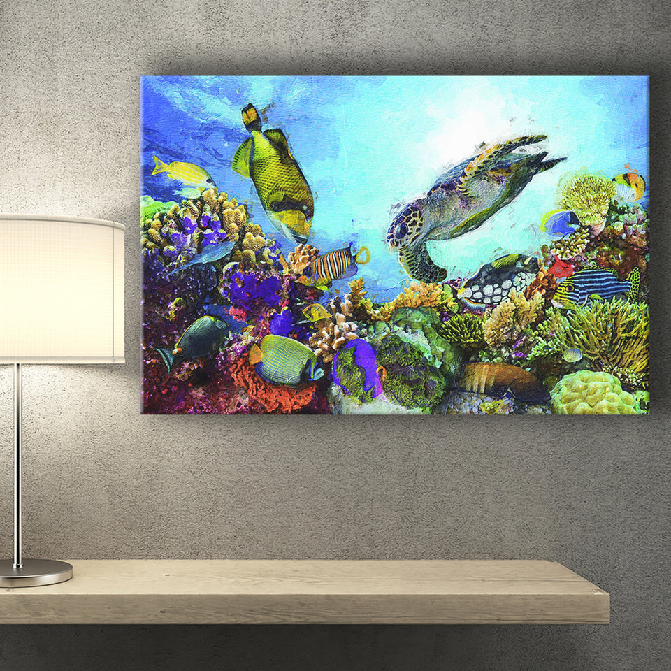 Aquarium Decor for House Underwater Life Canvas Prints Wall Art Decor - Paiting Canvas, Art Prints, Wall Decor, For Sale