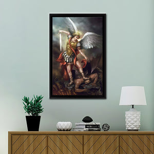Archangel Michael Archives Catholics Online Canvas Wall Art - Framed Art, Framed Canvas, Painting Canvas