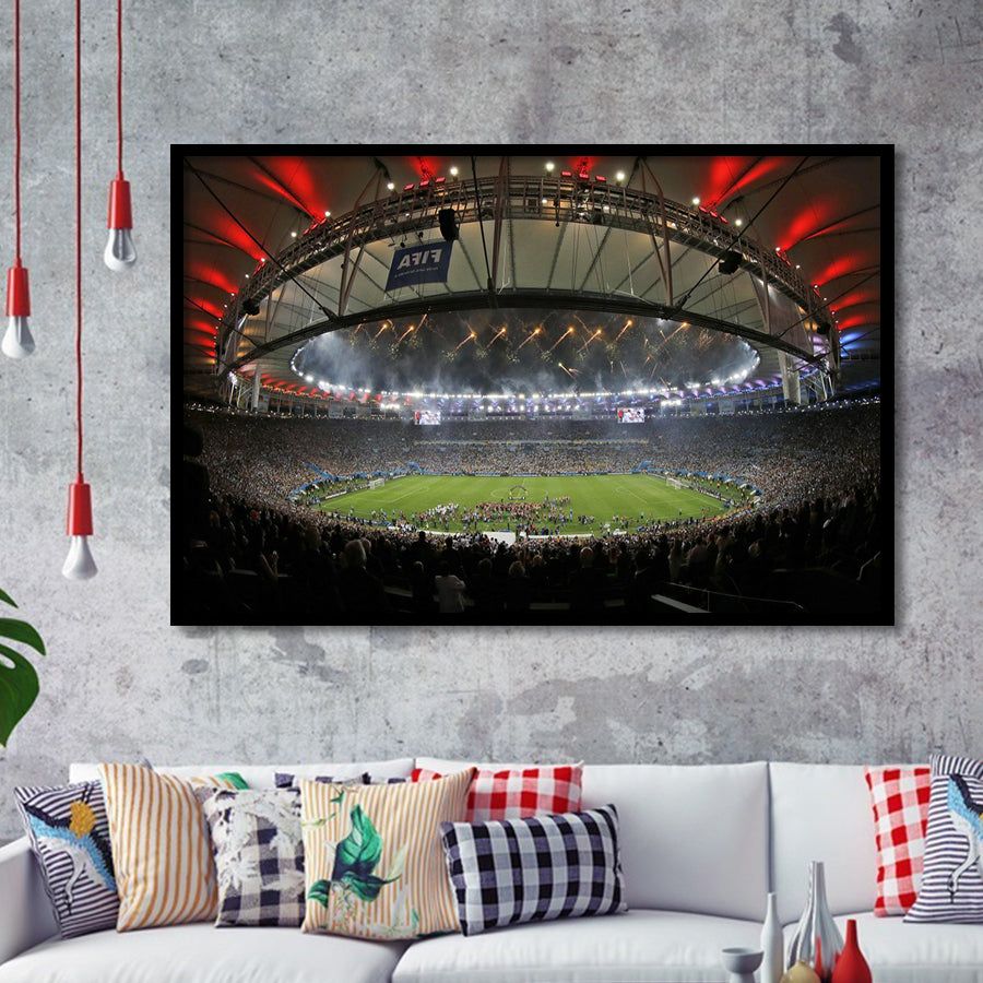 Arena Castelão in Fortaleza, Stadium Canvas, Sport Art, Gift for him, Framed Art Prints Wall Art Decor, Framed Picture