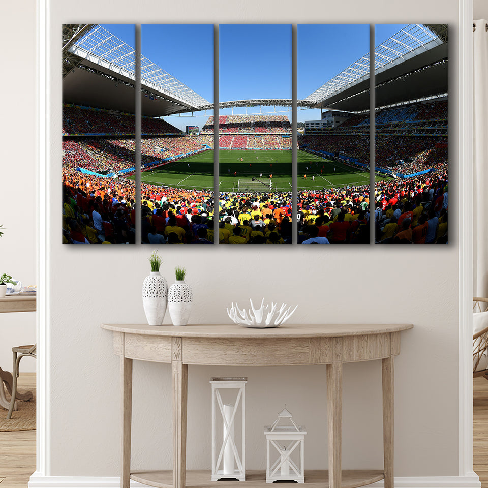 Arena Corinthians Copa, Stadium Canvas, Sport Art, Gift for him, Multi Panels B, Canvas Prints Wall Art Decor