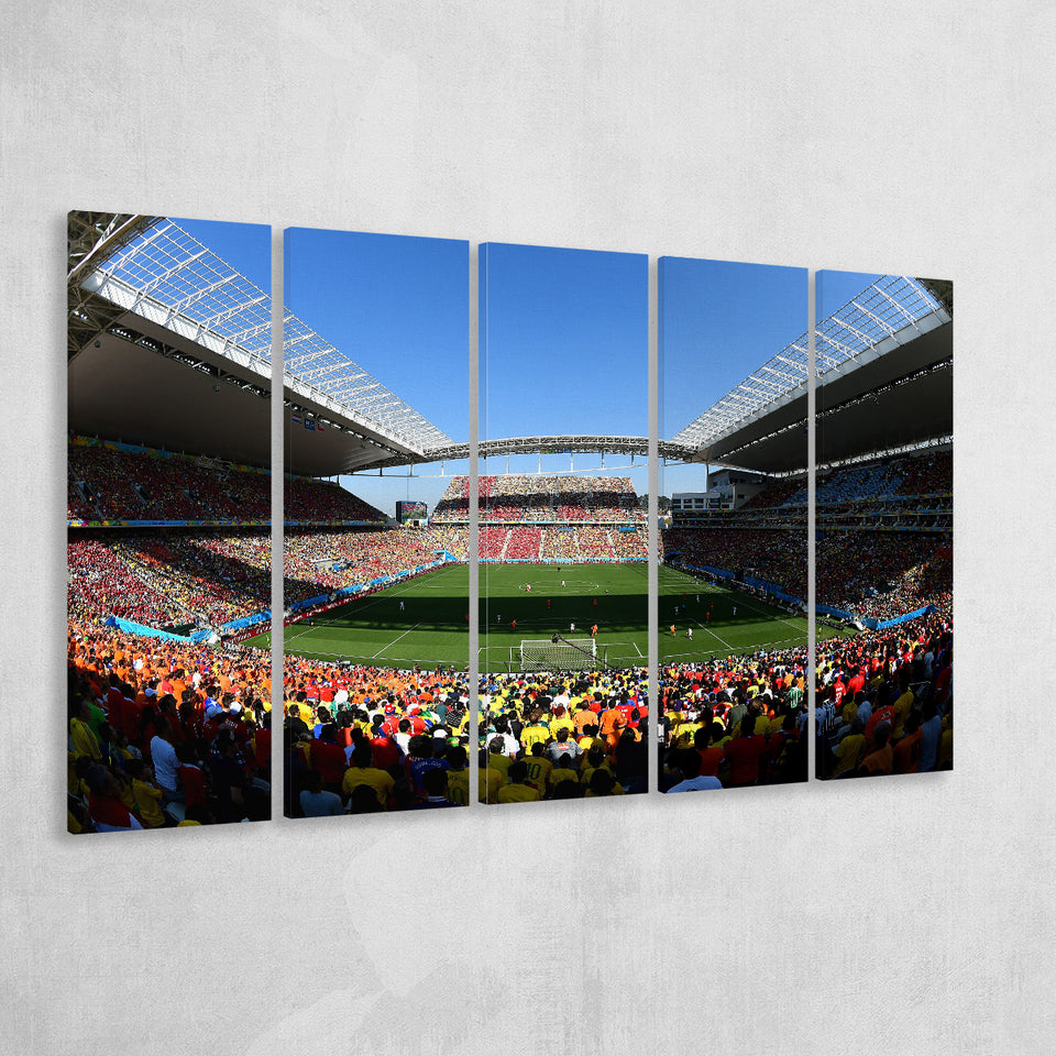 Arena Corinthians Copa, Stadium Canvas, Sport Art, Gift for him, Multi Panels B, Canvas Prints Wall Art Decor