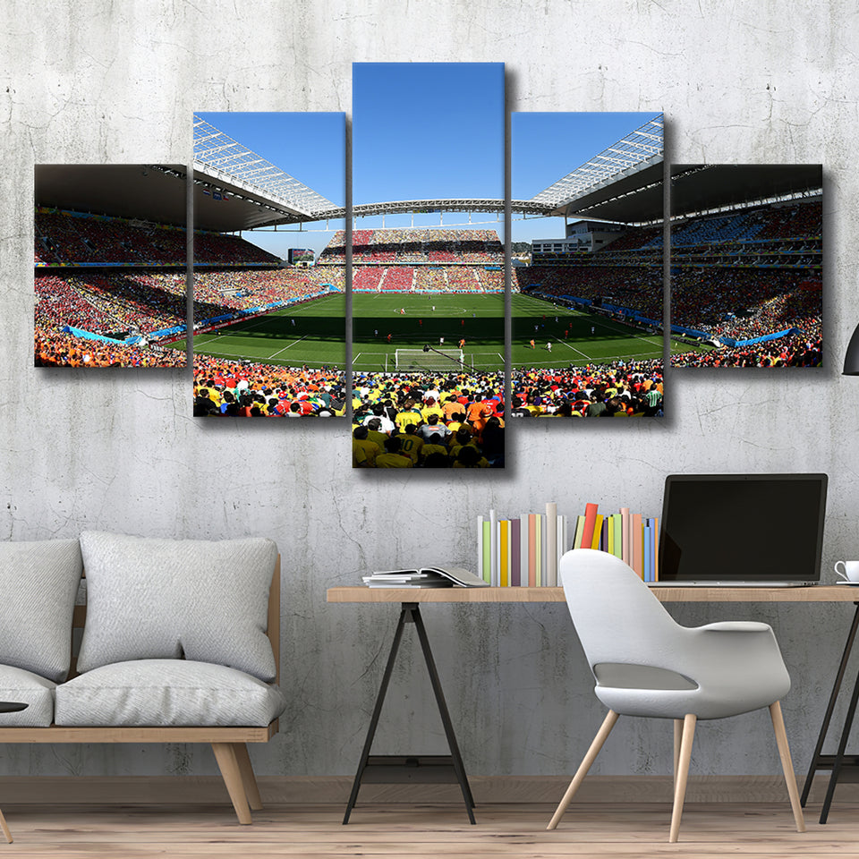 Arena Corinthians Copa, Stadium Canvas, Sport Art, Large Canvas, Multi Panels, Canvas Prints Wall Art Decor