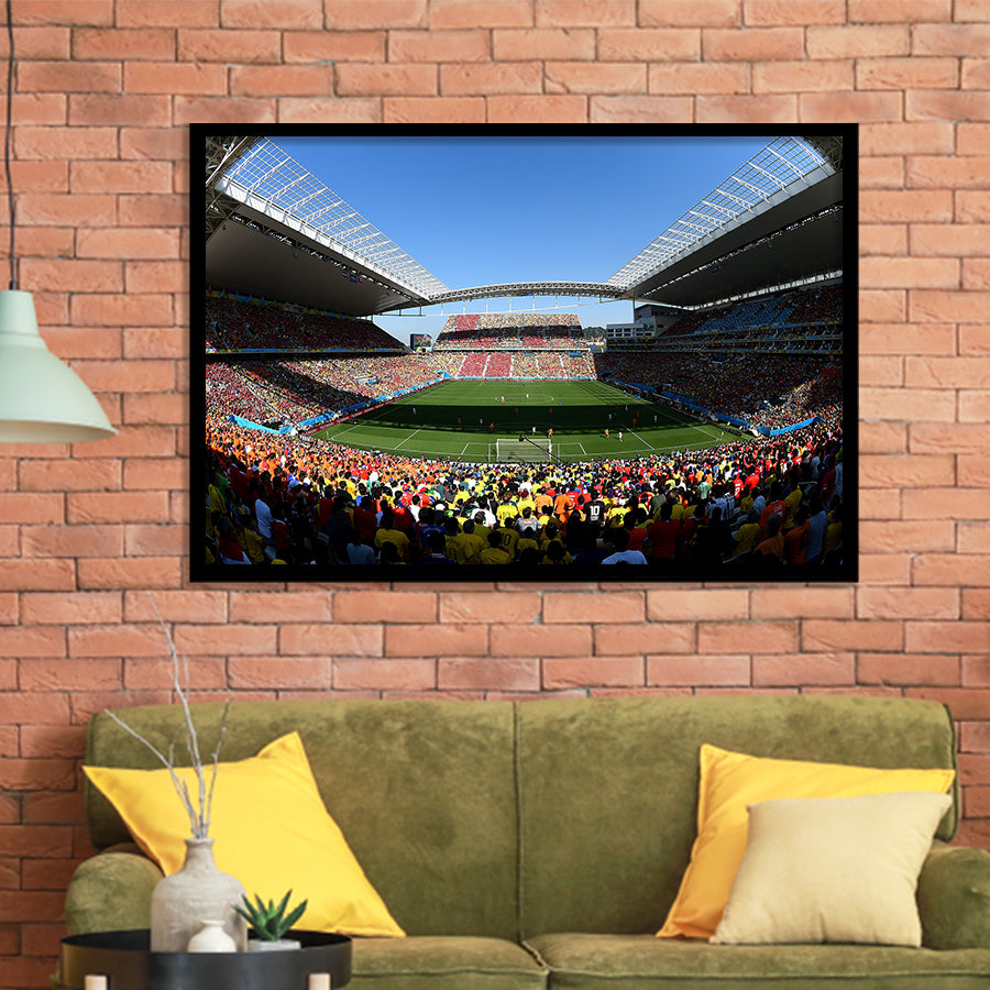 Arena Corinthians Copa, Stadium Canvas, Sport Art, Gift for him, Framed Art Prints Wall Art Decor, Framed Picture