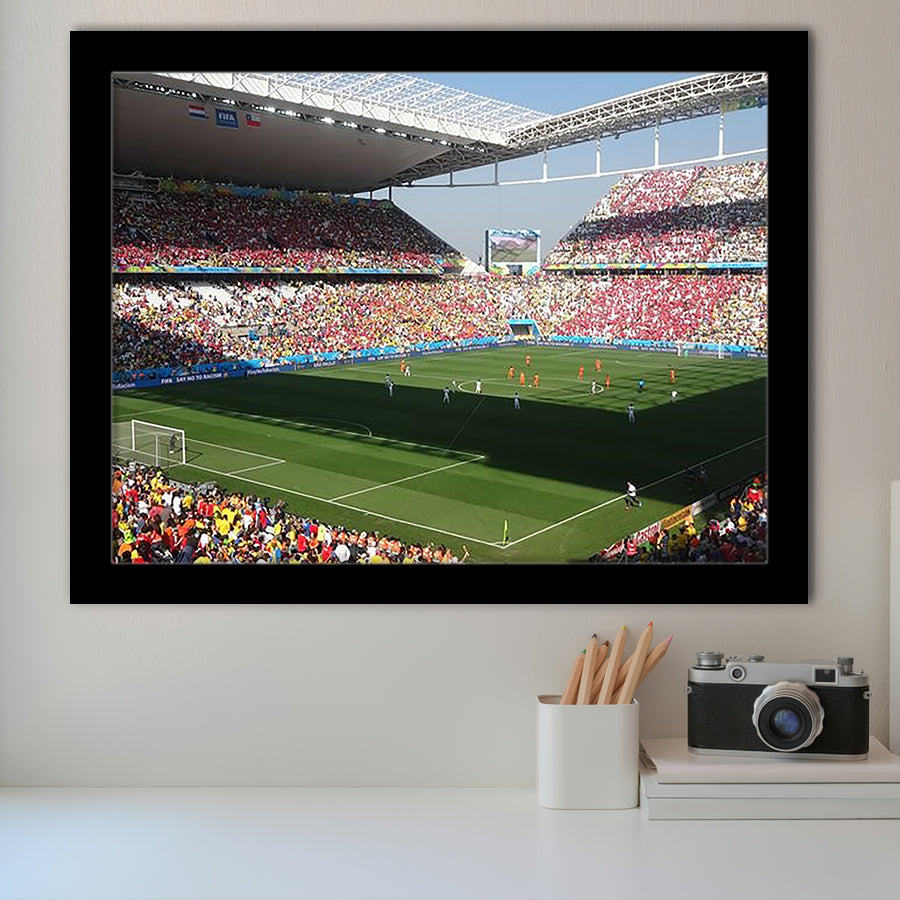 Arena Corinthians De Sao Paulo, Stadium Canvas, Sport Art, Gift for him, Framed Art Prints Wall Art Decor, Framed Picture