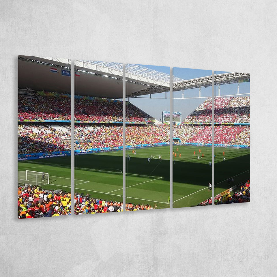 Arena Corinthians De Sao Paulo, Stadium Canvas, Sport Art, Gift for him, Multi Panels B, Canvas Prints Wall Art Decor