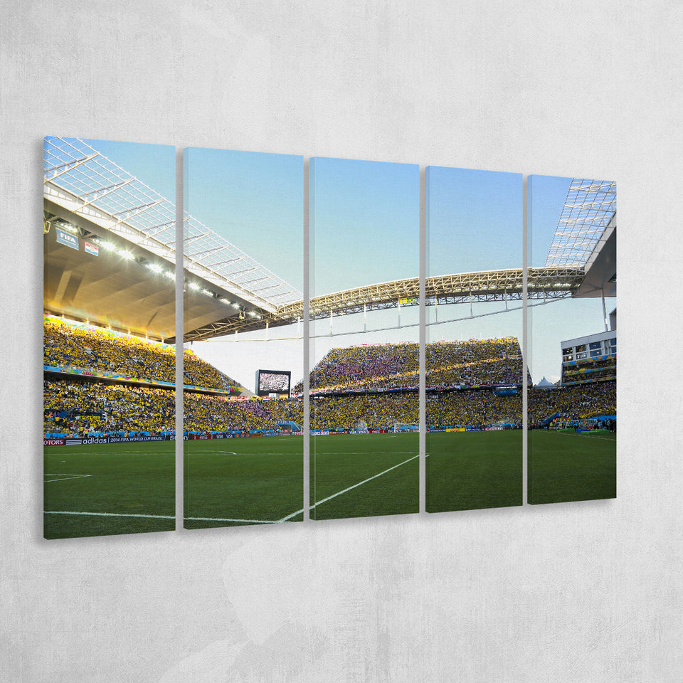 Arena Corinthians Full Stadium, Stadium Canvas, Sport Art, Gift for him, Multi Panels B, Canvas Prints Wall Art Decor