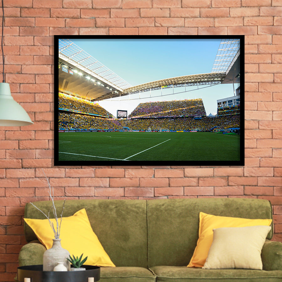 Arena Corinthians Full Stadium, Stadium Canvas, Sport Art, Gift for him, Framed Art Prints Wall Art Decor, Framed Picture