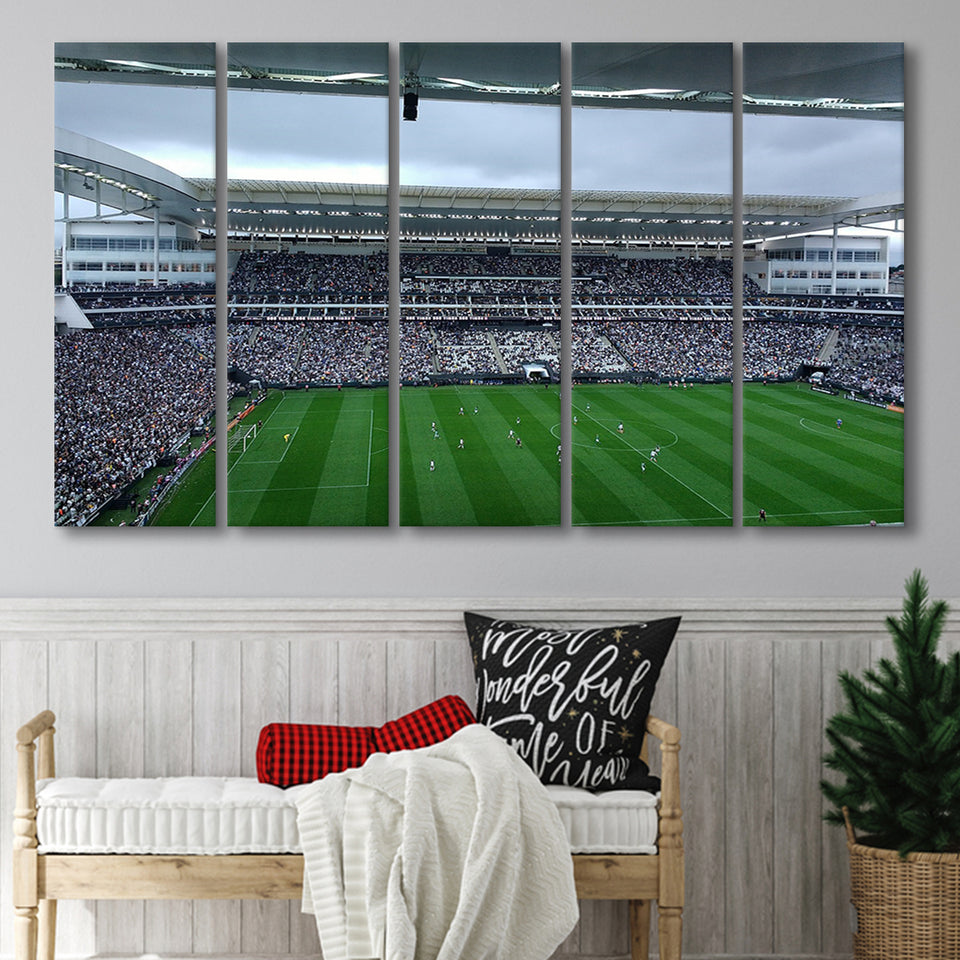 Arena Corinthians Sao Paulo, Stadium Canvas, Sport Art, Gift for him, Multi Panels B, Canvas Prints Wall Art Decor