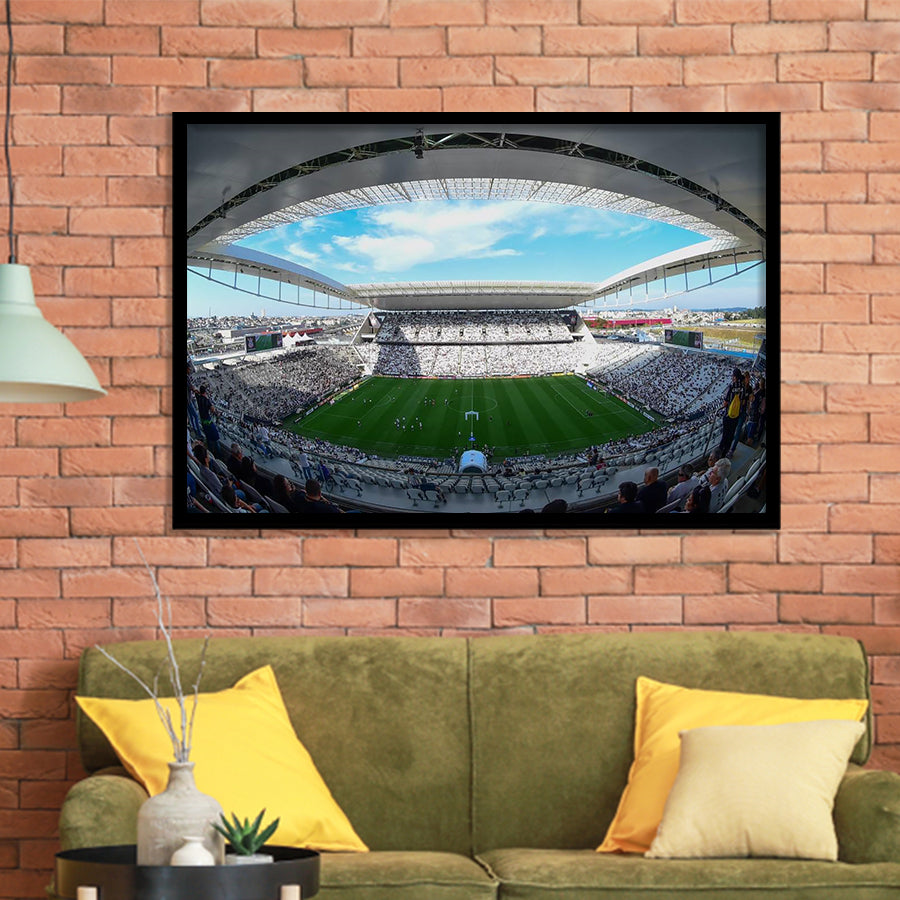 Arena Corinthians, Stadium Canvas, Sport Art, Gift for him, Framed Art Prints Wall Art Decor, Framed Picture