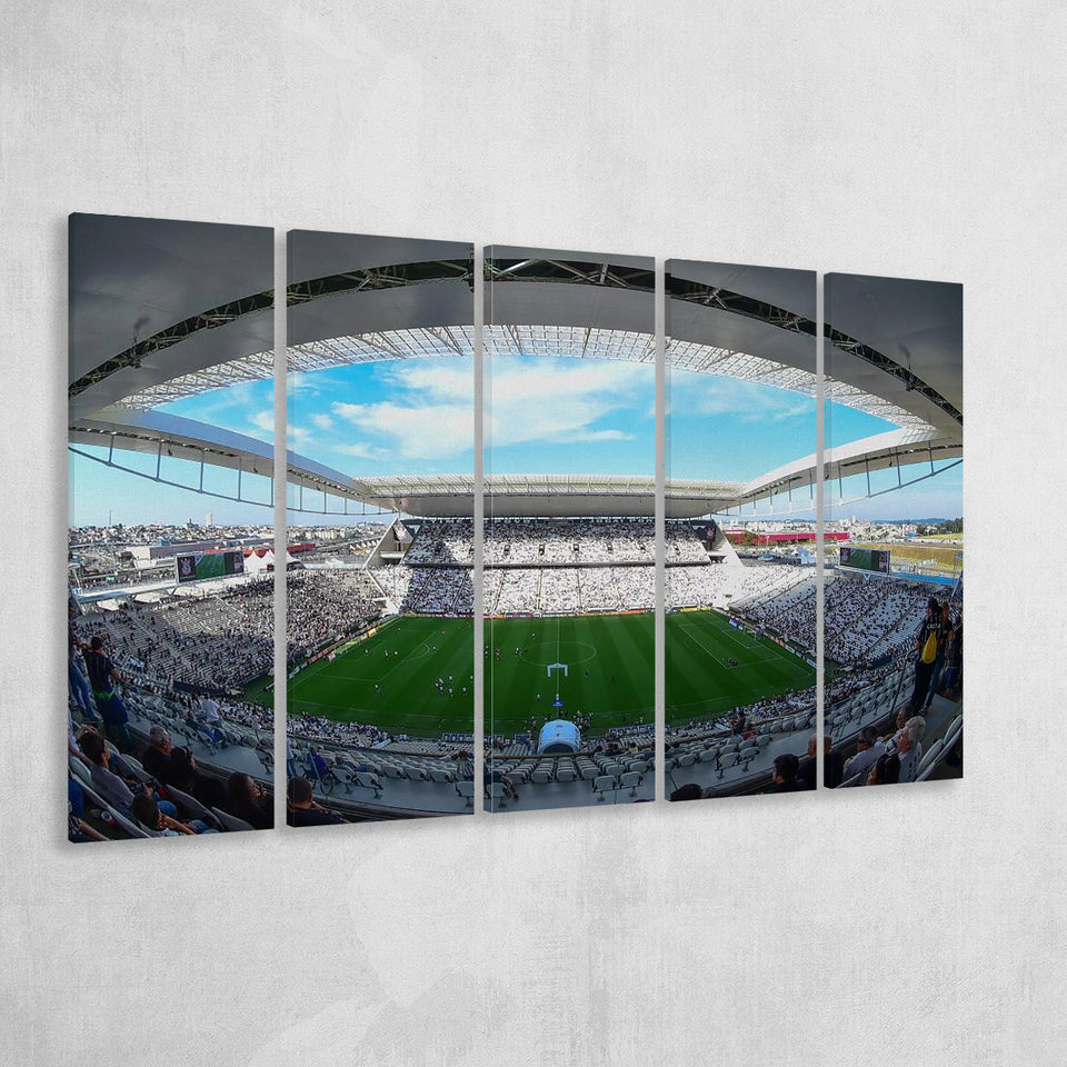 Arena Corinthians, Stadium Canvas, Sport Art, Gift for him, Multi Panels B, Canvas Prints Wall Art Decor