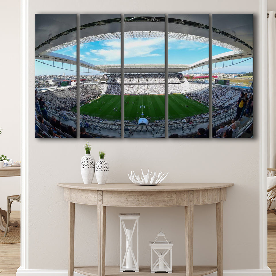 Arena Corinthians, Stadium Canvas, Sport Art, Gift for him, Multi Panels B, Canvas Prints Wall Art Decor