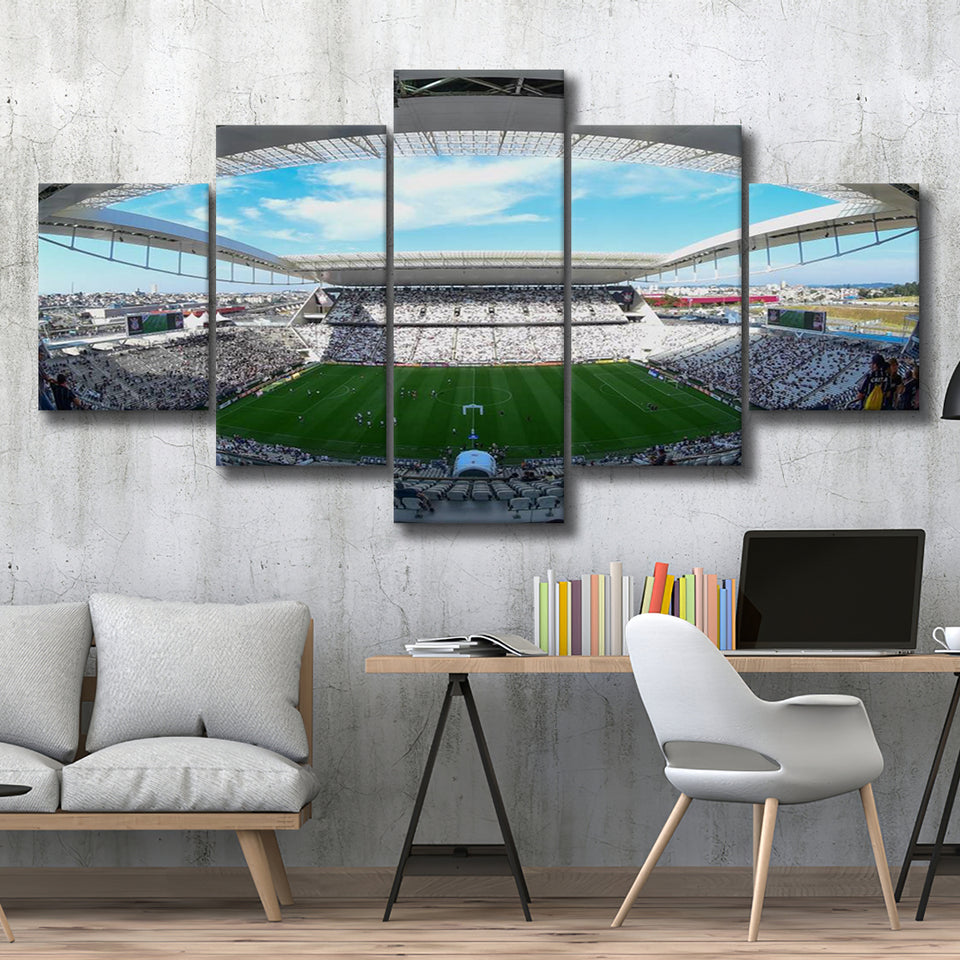 Arena Corinthians, Stadium Canvas, Sport Art, Large Canvas, Multi Panels, Canvas Prints Wall Art Decor