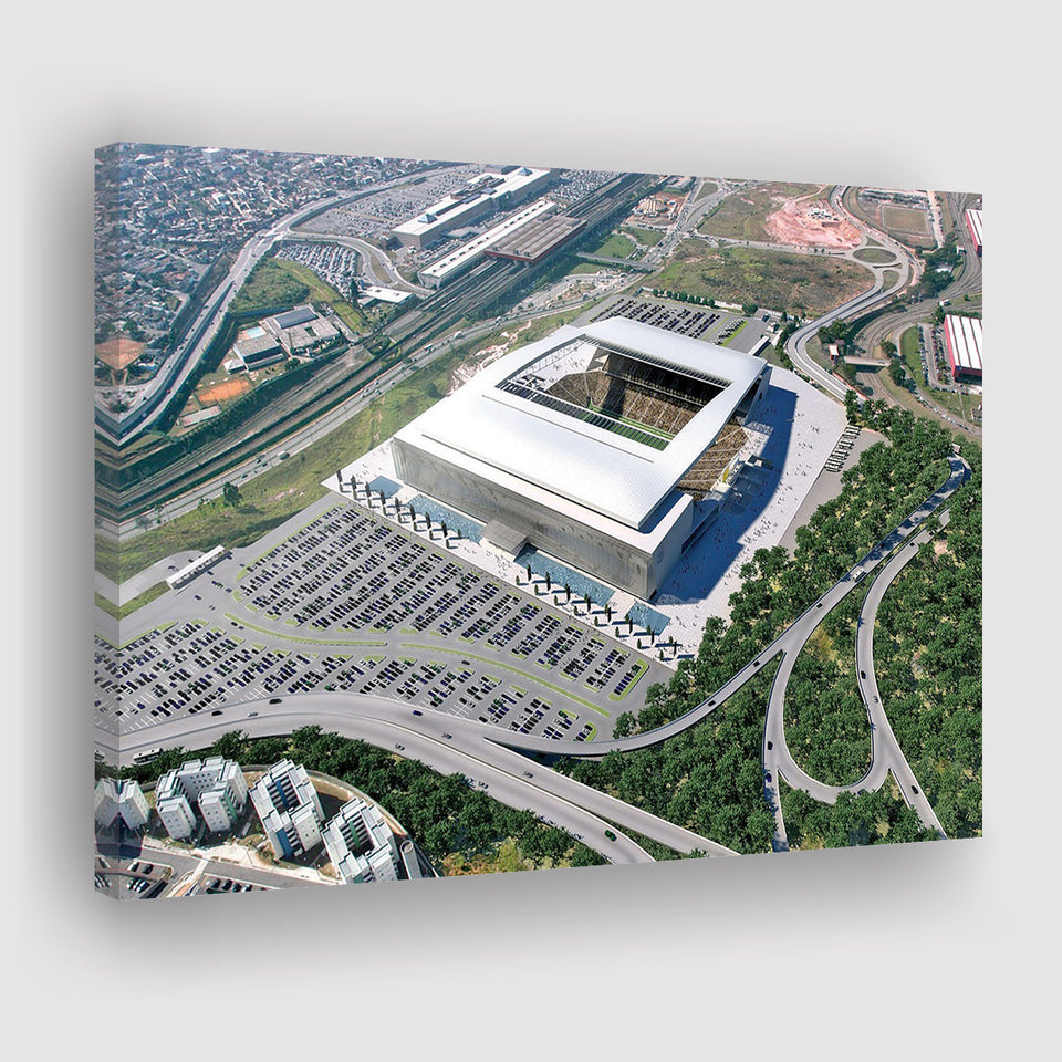 Arena De Sao Paulo, Stadium Canvas, Sport Art, Gift for him, Fan Gift, Canvas Prints Wall Art Decor