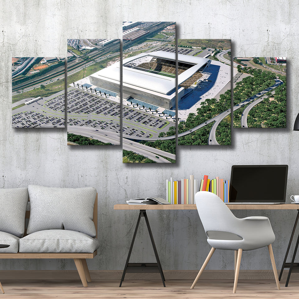 Arena De Sao Paulo, Stadium Canvas, Sport Art, Large Canvas, Multi Panels, Canvas Prints Wall Art Decor