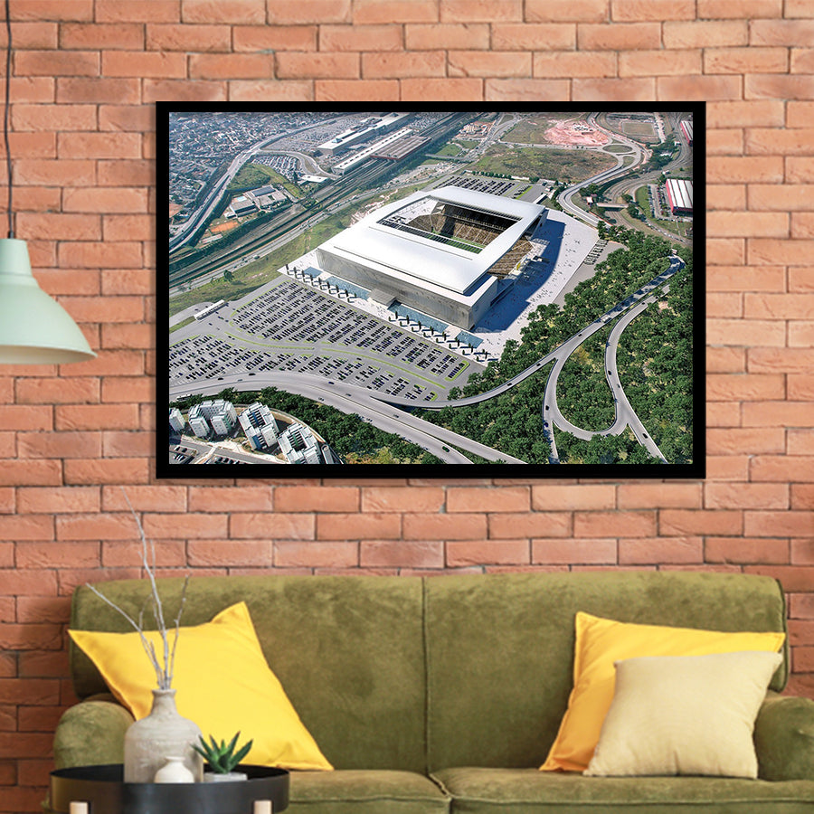 Arena De Sao Paulo, Stadium Canvas, Sport Art, Gift for him, Framed Art Prints Wall Art Decor, Framed Picture
