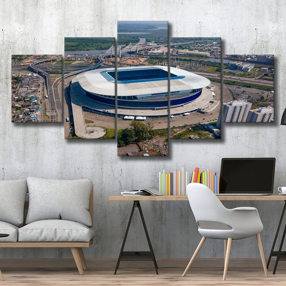 Arena Do Gremio Aerial View, Stadium Canvas, Sport Art, Large Canvas, Multi Panels, Canvas Prints Wall Art Decor