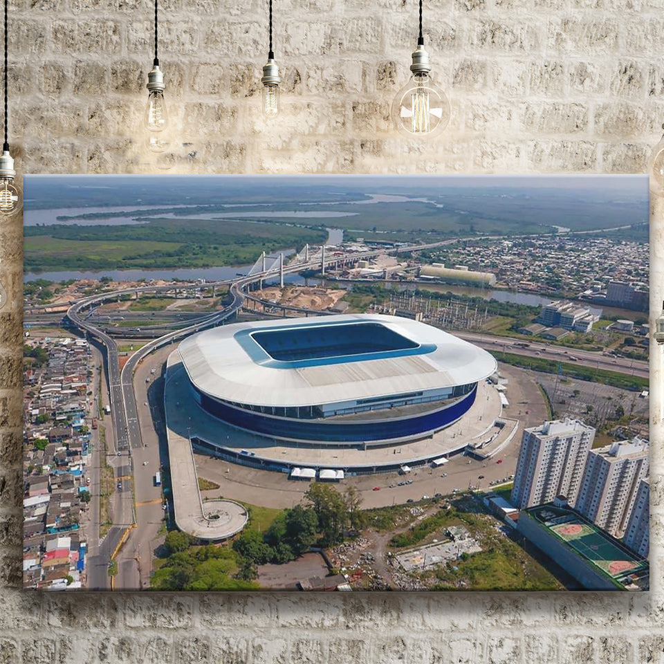 Arena Do Gremio Aerial View, Stadium Canvas, Sport Art, Gift for him, Fan Gift, Canvas Prints Wall Art Decor