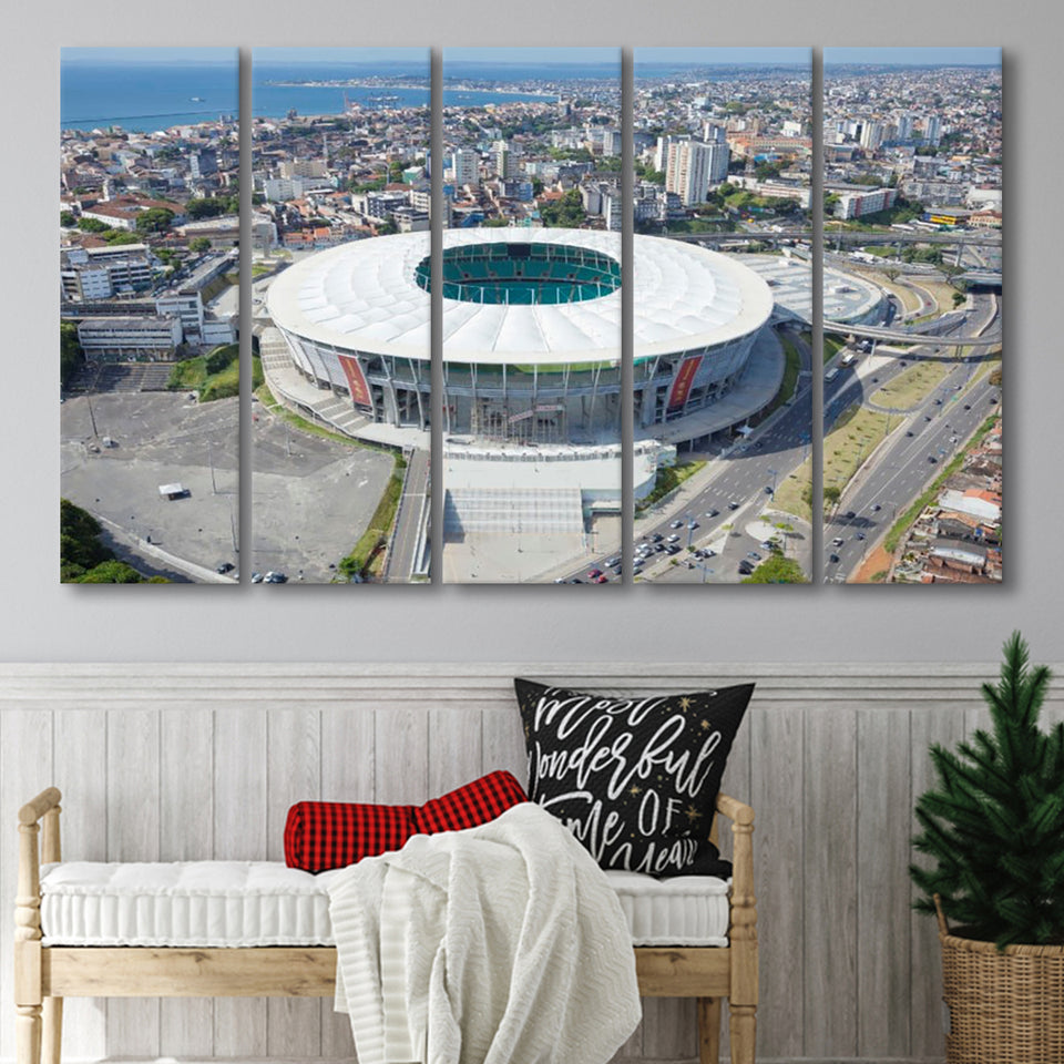 Arena Fonte Nova, Stadium Canvas, Sport Art, Gift for him, Multi Panels B, Canvas Prints Wall Art Decor