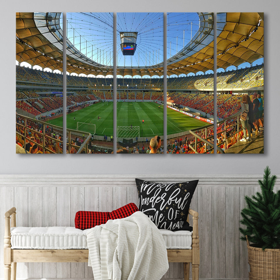 Arena Nationala Wall Art Steaua Bucuresti Stadium Canvas Prints,Multi Panels B,Sport Stadium Art Prints, Fan Gift