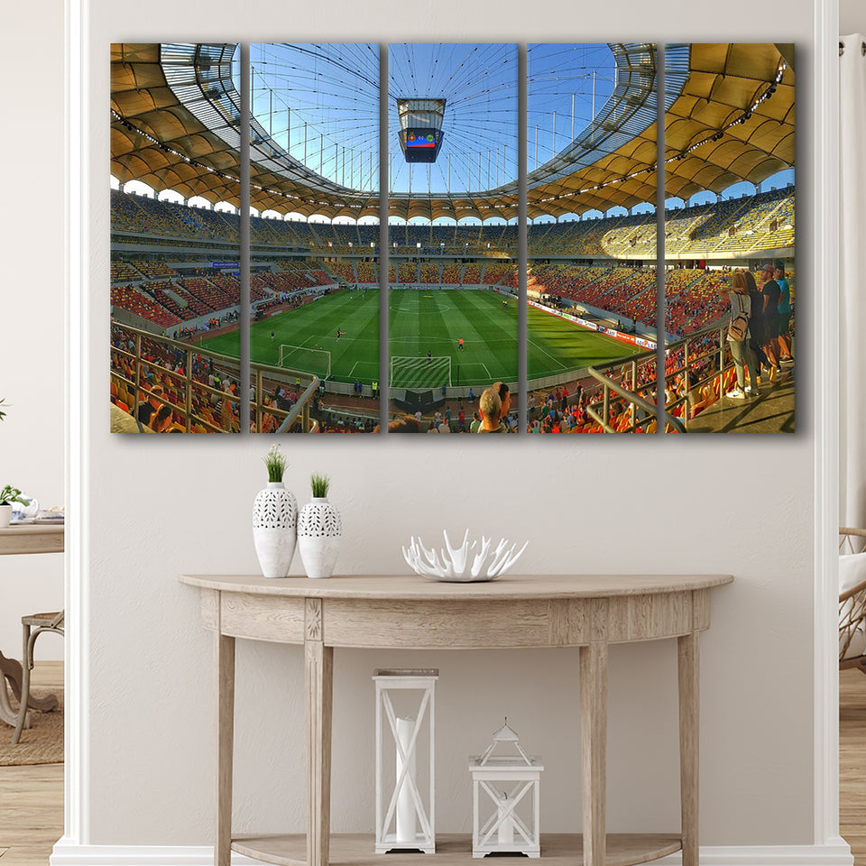 Arena Nationala Wall Art Steaua Bucuresti Stadium Canvas Prints,Multi Panels B,Sport Stadium Art Prints, Fan Gift