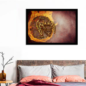 Aries Zodiac Sign Symbol Horoscope Framed Art Prints - Framed Prints, Prints For Sale, Painting Prints,Wall Art Decor