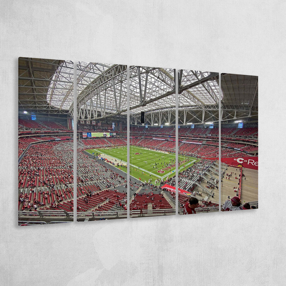 Arizona Cardinals Stadium Canvas Prints State Farm Stadium Wall Art100,Multi Panels B,Sport Stadium Art Prints, Fan Gift