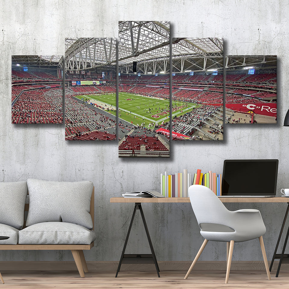 Arizona Cardinals Stadium Canvas Prints State Farm Stadium Wall Art100,Multi Panels,Sport Stadium Art Prints, Fan Gift