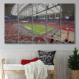 Arizona Cardinals Stadium Canvas Prints State Farm Stadium Wall Art100,Multi Panels B,Sport Stadium Art Prints, Fan Gift