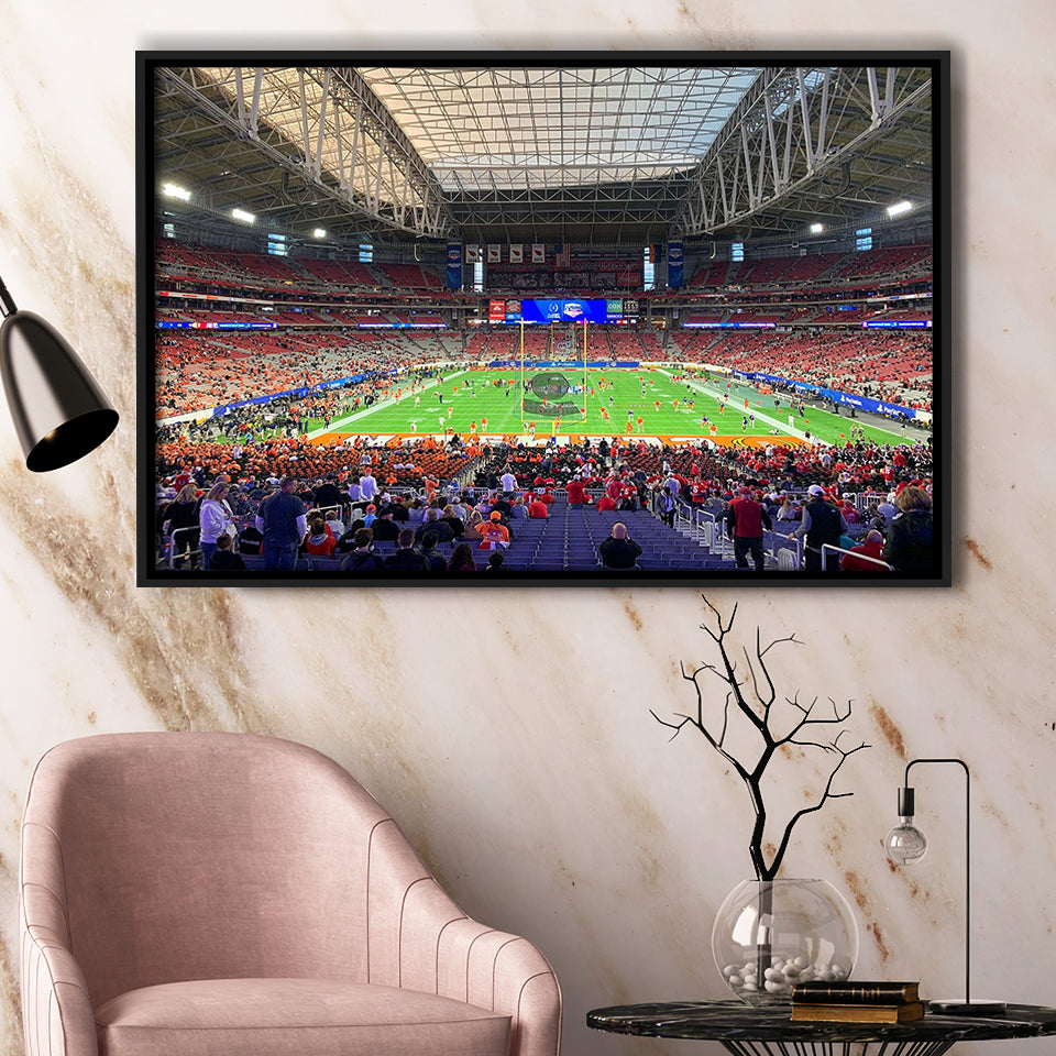 Arizona Cardinals Stadium Framed Canvas Prints State Farm Stadium Wall Art,Sport Stadium Art Prints, Fan Gift