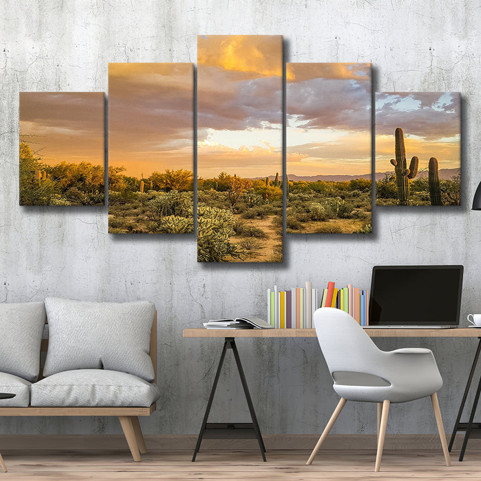 Arizona Desert, Sonoran Desert Multi Panels,Canvas Prints Wall Art Home Decor