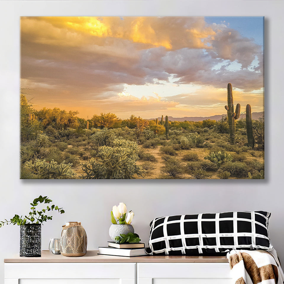 Arizona Desert, Sonoran Desert Canvas Prints Wall Art Home Decor - Painting Canvas, Ready to hang