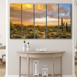 Arizona Desert, Sonoran Desert 5 Panels B,Large Canvas,Canvas Prints Wall Art Home Decor