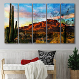 Arizona Desert 5 Piece B Canvas Prints Wall Art Decor, Multi Panels,Large Canvas, Home Decor