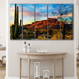 Arizona Desert 5 Piece B Canvas Prints Wall Art Decor, Multi Panels,Large Canvas, Home Decor