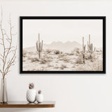 Arizona Desert Sepia Framed Canvas Prints Wall Art - Painting Canvas,Framed Picture,Home Art Wall Decor