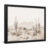 Arizona Desert Sepia Framed Art Print Wall Decor - Painting Art, Framed Picture, Home Decor