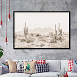 Arizona Desert Sepia Framed Art Print Wall Decor - Painting Art, Framed Picture, Home Decor