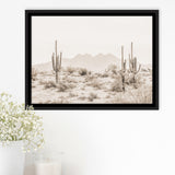 Arizona Desert Sepia Framed Canvas Prints Wall Art - Painting Canvas,Framed Picture,Home Art Wall Decor