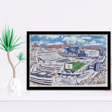 Arizona State Sun Devils Sun Devil Stadium Watercolor, Sport Prints Fan Gift, Framed Art Prints Wall Art Decor