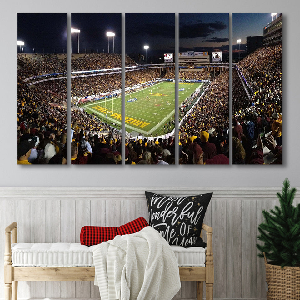 Arizona State Sun Devils Stadium Canvas Prints Sun Devils Stadium,Multi Panels B,Sport Stadium Art Prints, Fan Gift