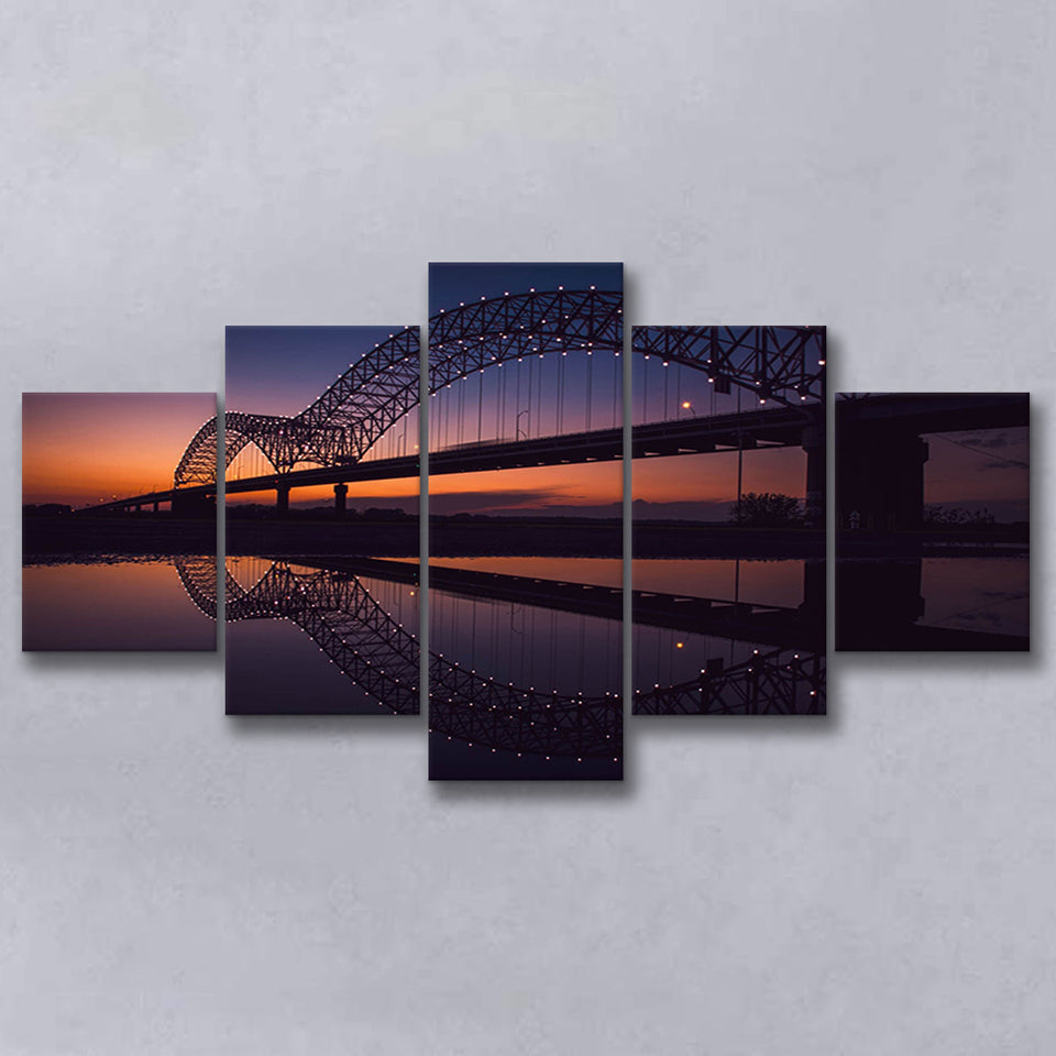 Arkansas Bridge, Memphis Office Decor Multi Panels,Canvas Prints Wall Art Home Decor