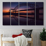 Arkansas Bridge, Memphis Office Decor 5 Panels B,Large Canvas,Canvas Prints Wall Art Home Decor