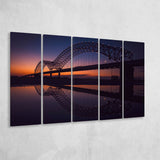 Arkansas Bridge, Memphis Office Decor 5 Panels B,Large Canvas,Canvas Prints Wall Art Home Decor