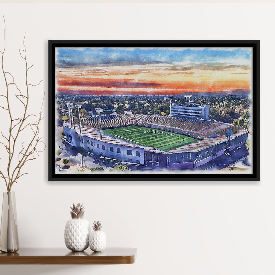 Arkansas Razorbacks War Memorial Stadium Watercolor, Sport Art Prints ...
