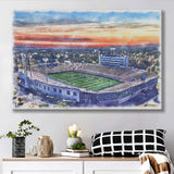 Arkansas Razorbacks War Memorial Stadium Watercolor, Sport Art Prints Fan Gift, Canvas Prints Wall Art Decor