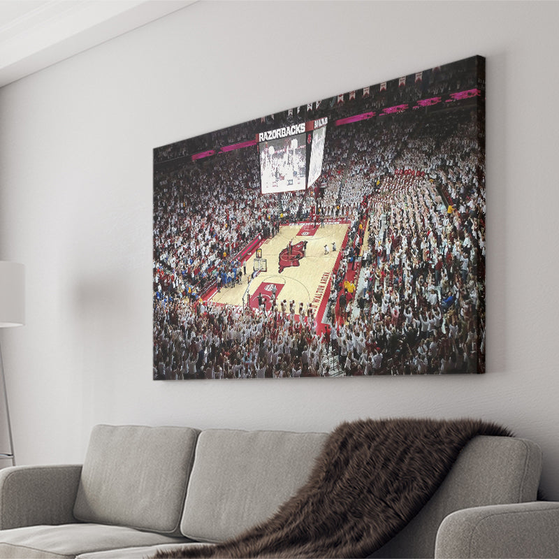 Arkansas Razorbacks Stadium Canvas Prints Bud Walton Arena Wall Art,Sport Stadium Art Prints, Fan Gift, Wall Decor