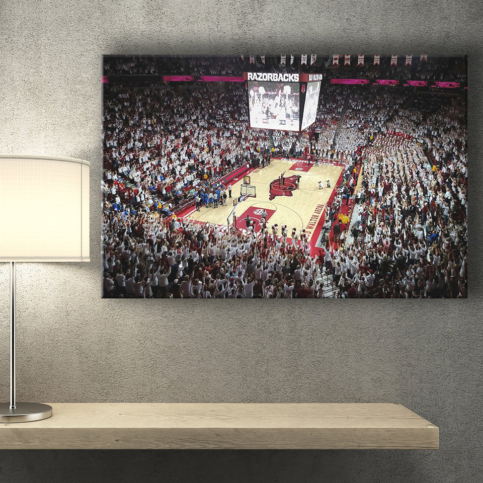 Arkansas Razorbacks Stadium Canvas Prints Bud Walton Arena Wall Art,Sport Stadium Art Prints, Fan Gift, Wall Decor